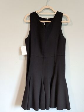 Armani Collezioni Black Dress with Flare Skirt 10